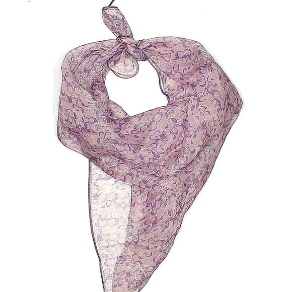 Coach Accessories - Coach Purple Signature Logo Print Scarf
